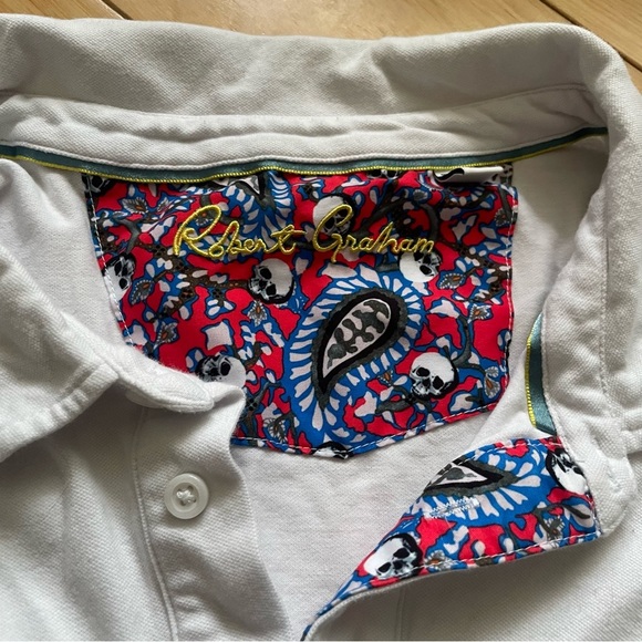 ROBERT Graham Polo Shirt | White - Picture 5 of 7